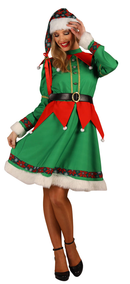 Costume Lutin Noel Femme haute qualité