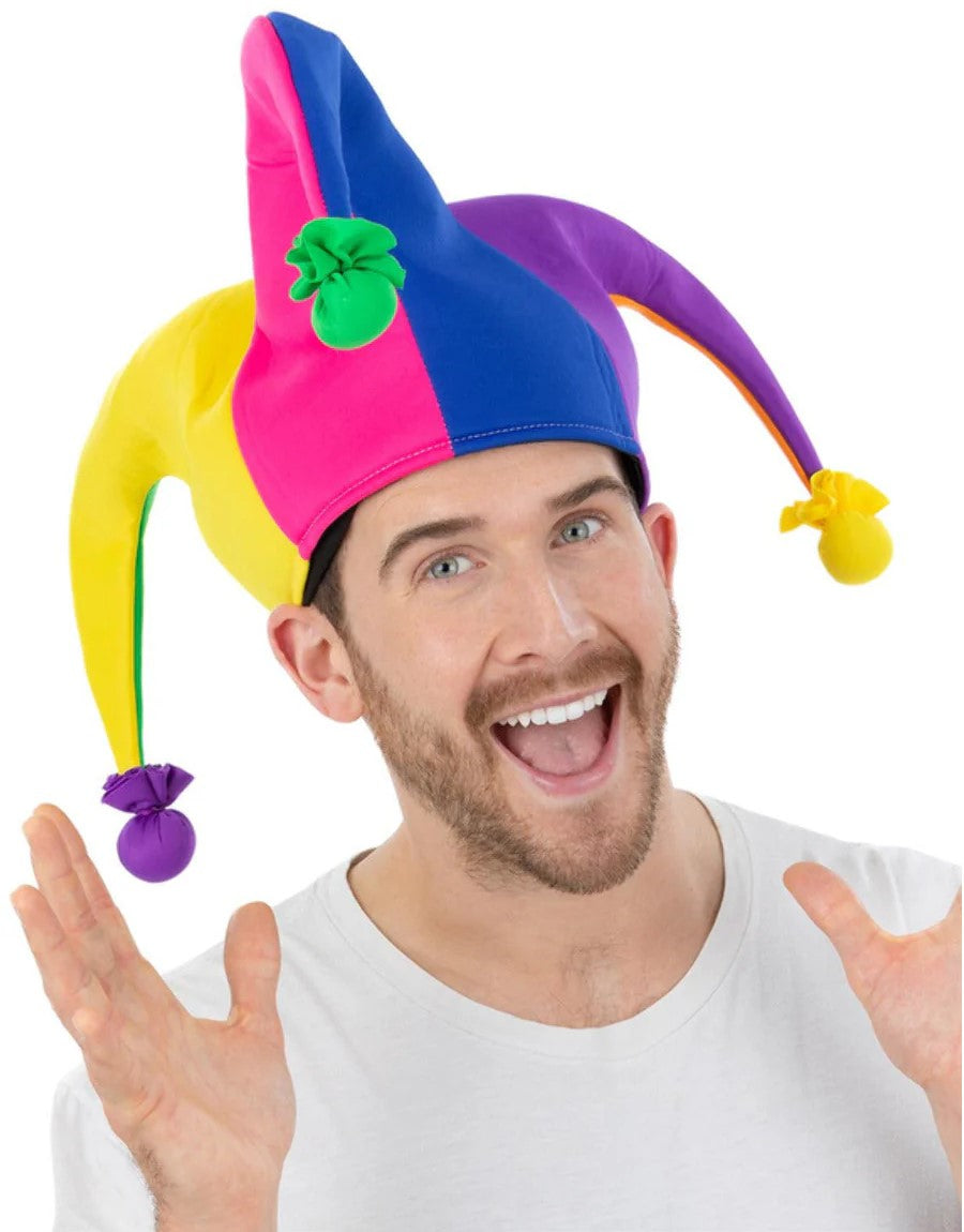 Chapeau de Bouffon Arc-en-Ciel Néon