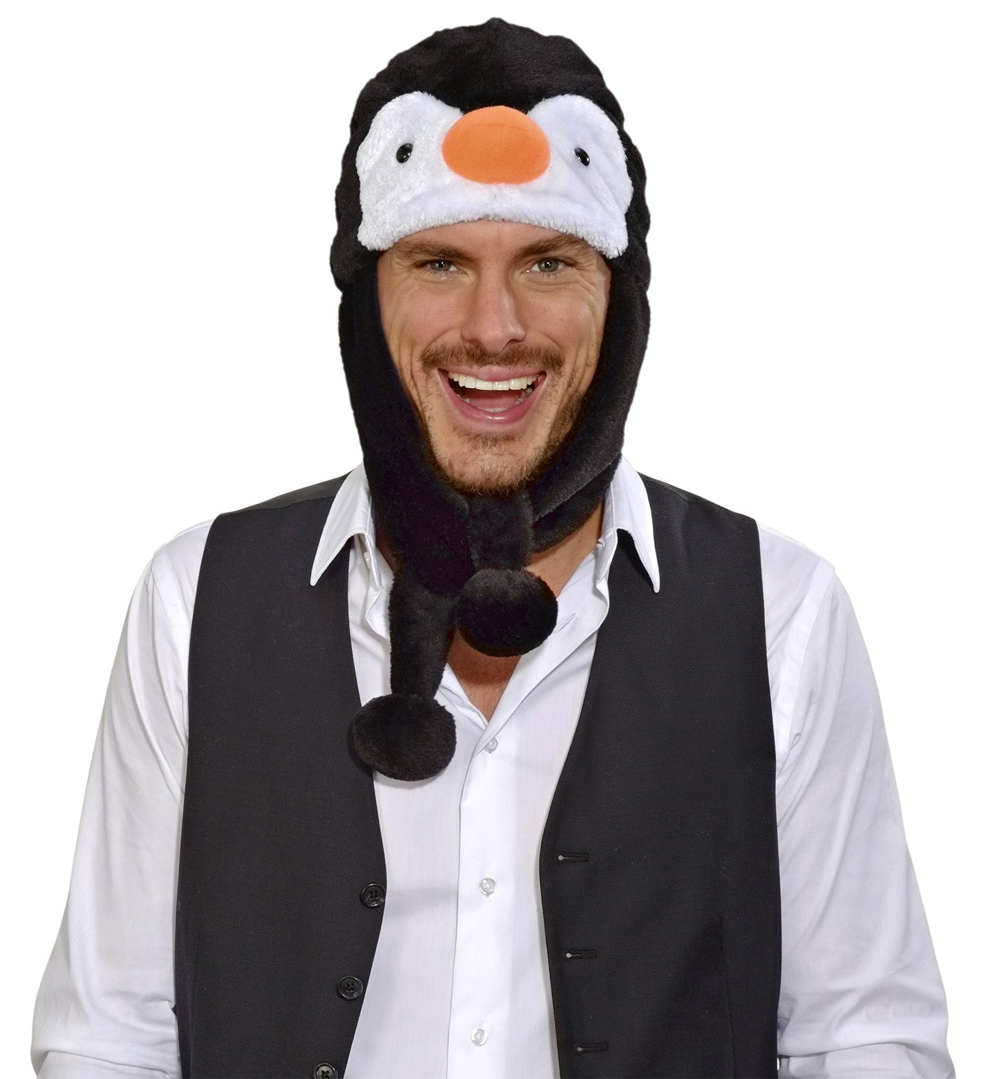 Chapeau de pingouin en peluche