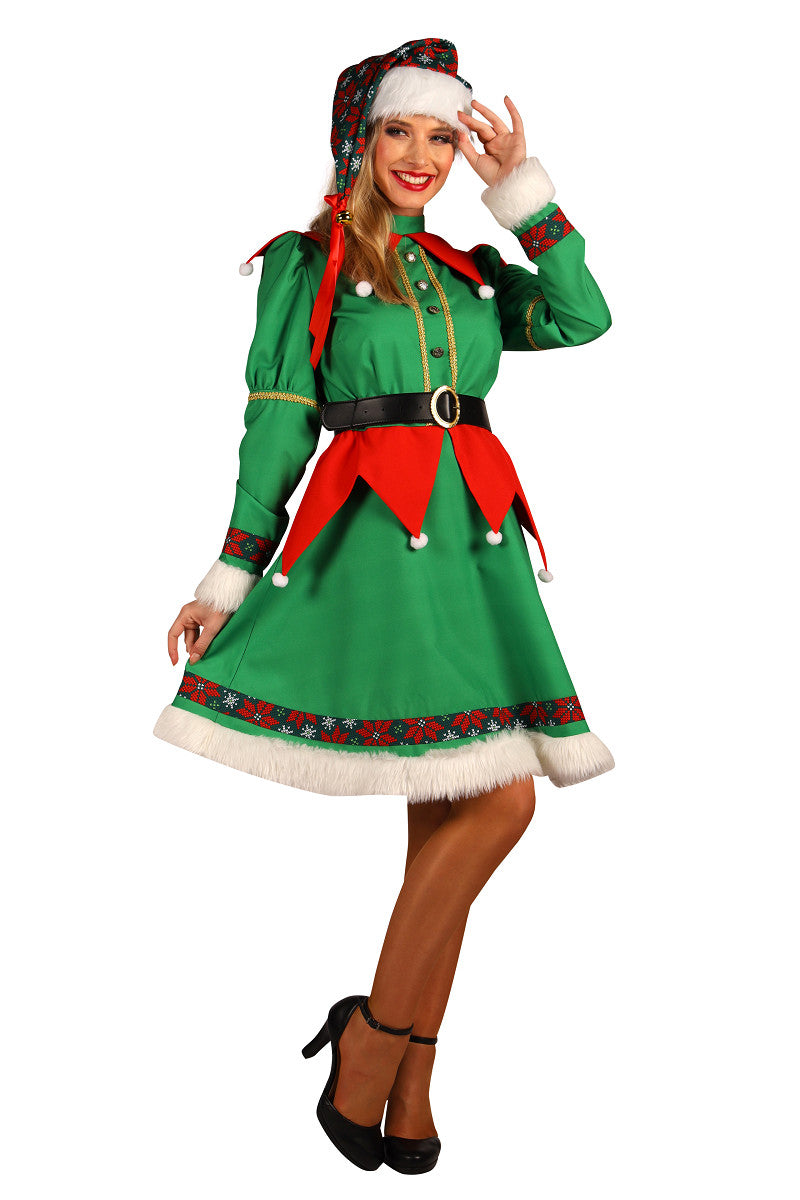 Costume Lutin Noel Femme haute qualité