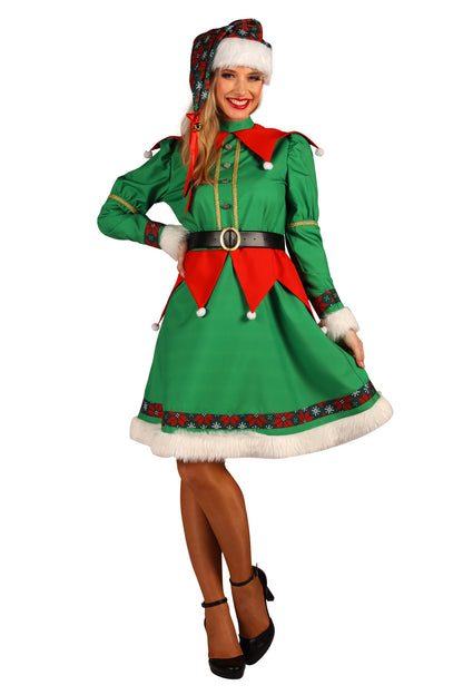 Costume Lutin Noel Femme haute qualité