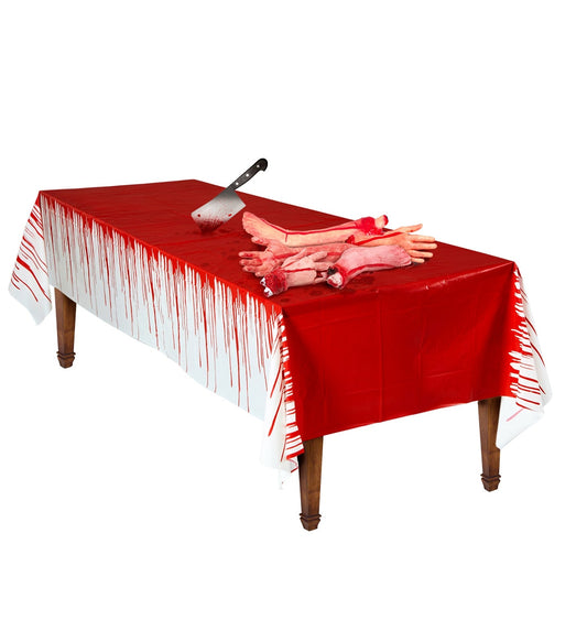 Décoration de Table Halloween : Nappe Sanglante 137x275 cm en PVC