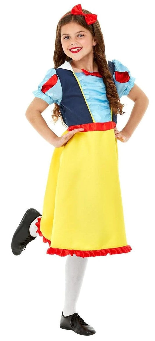 Déguisement de princesse  Deluxe jaune et bleu, Fille (robe et bandeau)