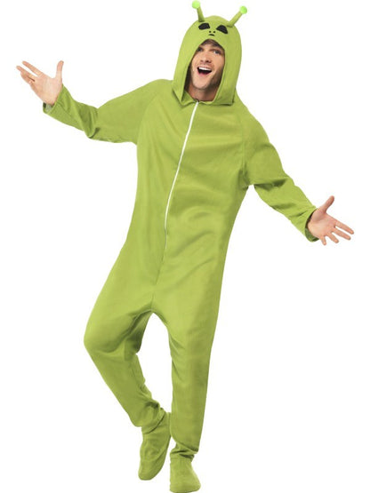 Déguisement Alien vert adulte (combinaison avec capuche)
