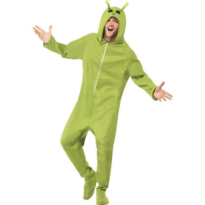 Déguisement Alien vert adulte (combinaison avec capuche)