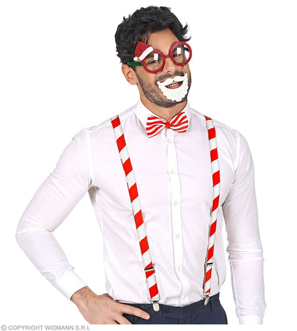Set PÈRE NOËL (lunettes, bretelles, noeud papillon)