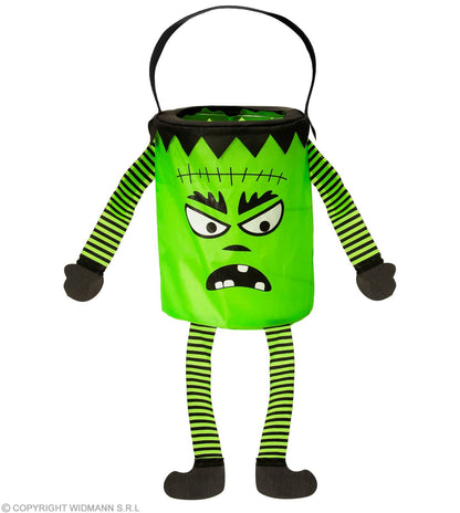Sac à bonbons Halloween monstre vert : un accessoire rigolo et pratique