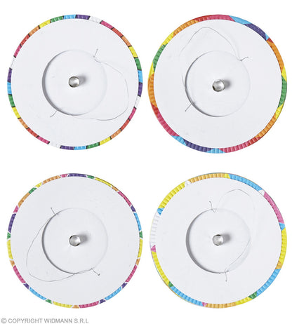 Pack de 12 lanternes multicolores  Ø 16 cm -h 28cm - retardateur de flamme