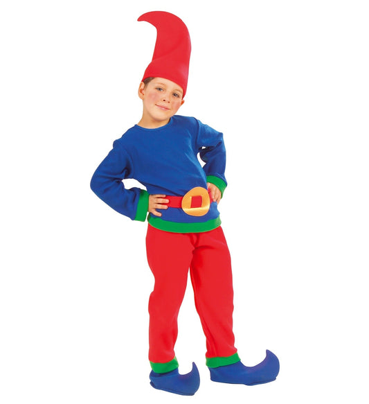 Déguisement de lutin garçon rouge et bleu