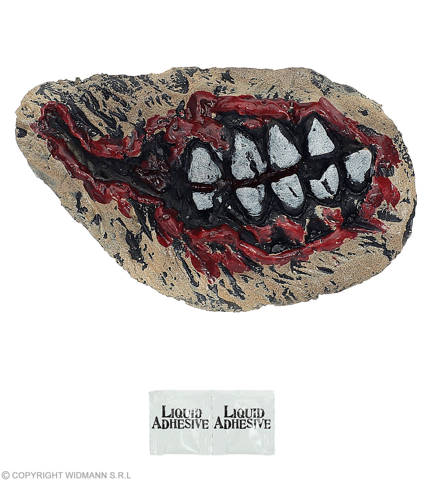 Prothèse latex - Mâchoire de Zombie avec dents apparentes
