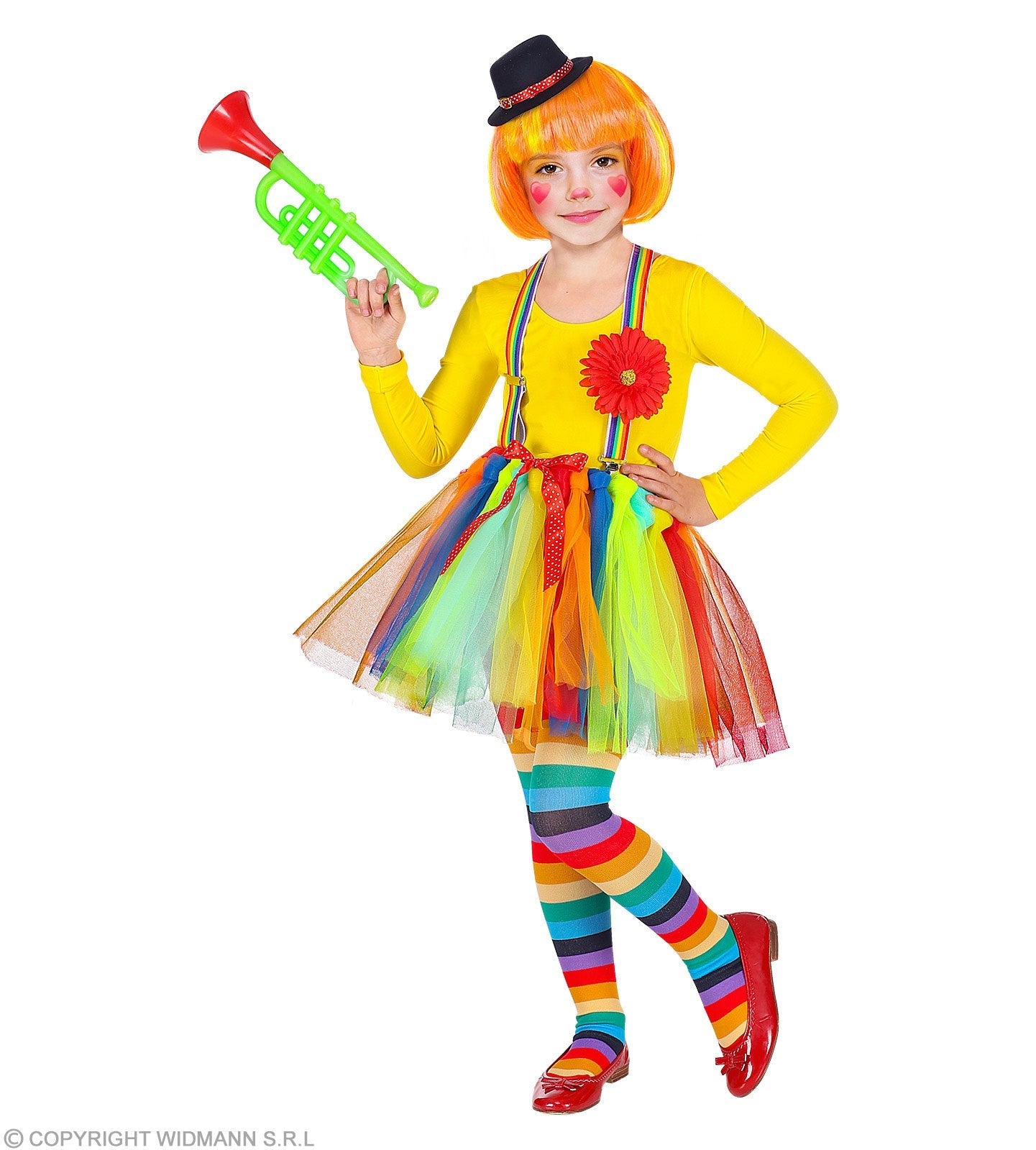 Set Clown Fille multicolore : Parfait anniversaire ou spectacle d'école