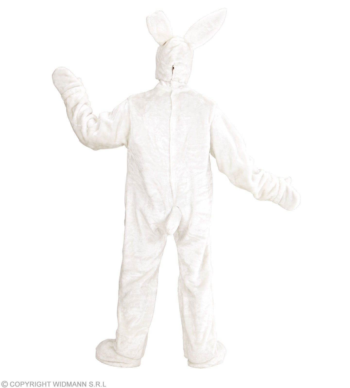 Déguisement lapin blanc, adulte, mixte (costume, gants, pattes, masque)