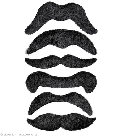 Set de 6 Moustaches Pirate