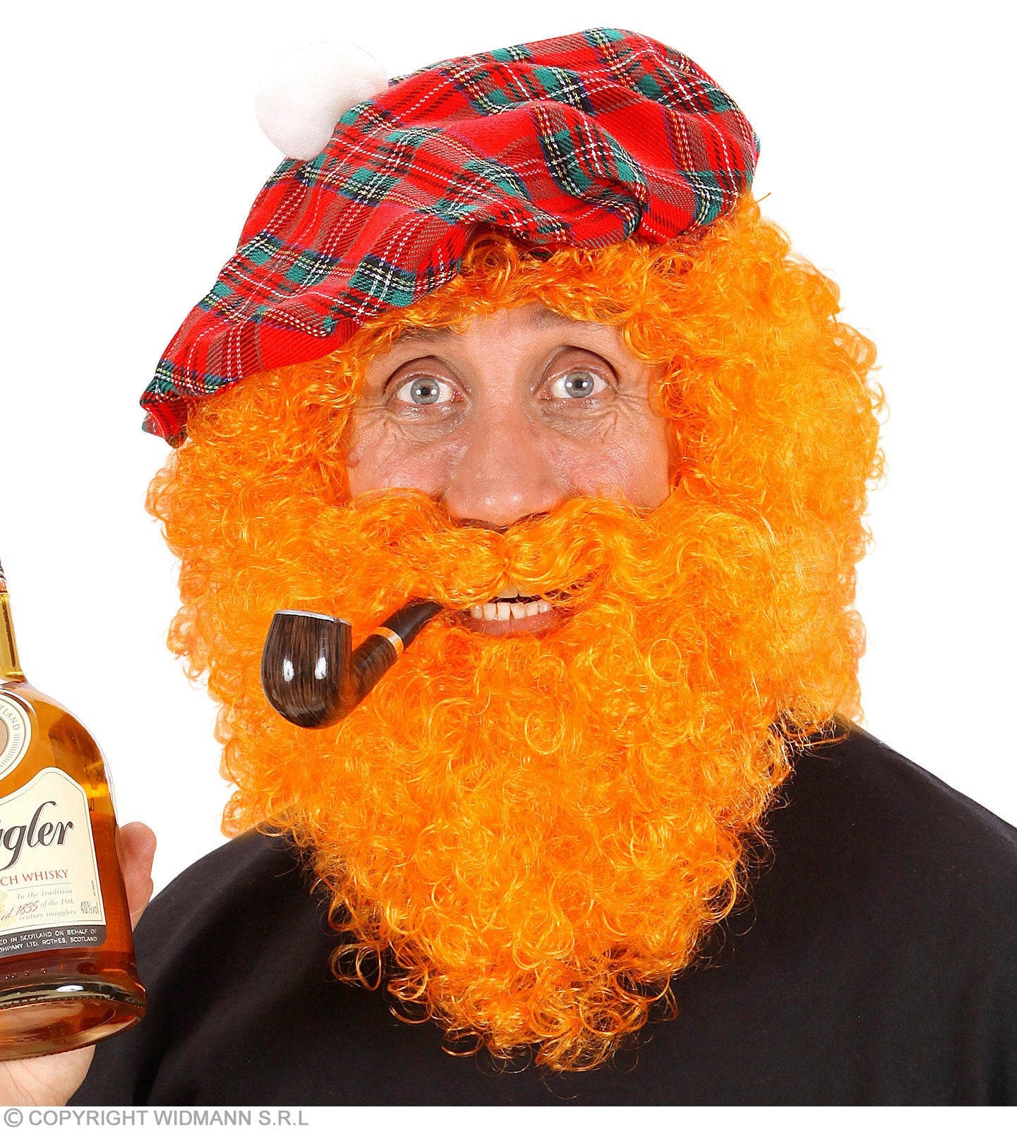 Perruque & barbe orange (Ecossais ou Leprechaun St-Patrick)