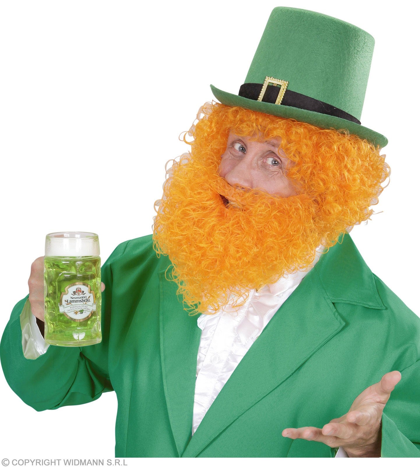 Perruque & barbe orange (Ecossais ou Leprechaun St-Patrick)