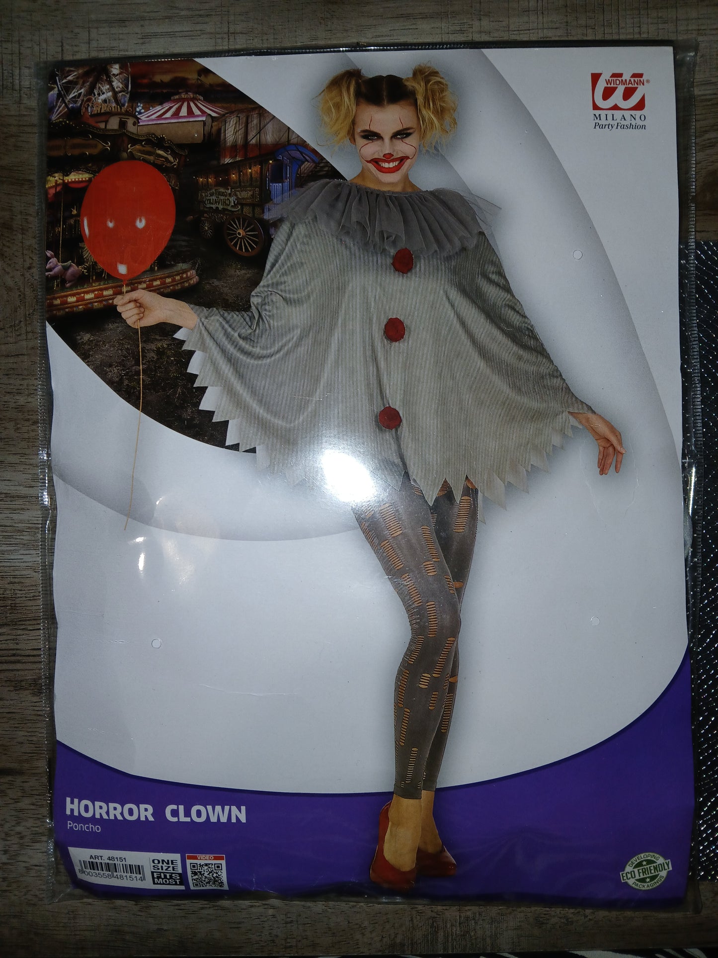 Poncho de Clown Style Vintage : Une Horreur Terrifiante pour Halloween